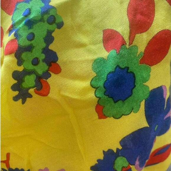 ASOS Double Tie Yellow Print Peplum Top - Picture 5 of 5